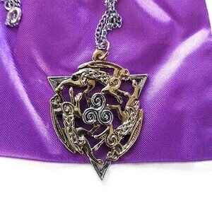 New Celtic Hare Rabbit Water Horse Pewter Necklace Made in the UK
